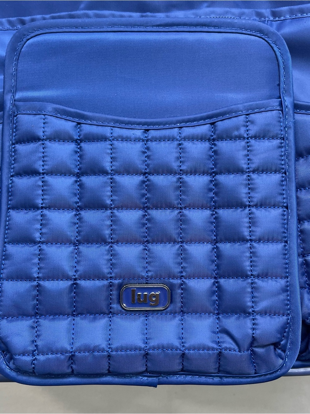 NEW Lug Tuk Tuk Travel Bag Cobalt Blue Quilted Pockets Stroller Straps NWT - Picture 2 of 16